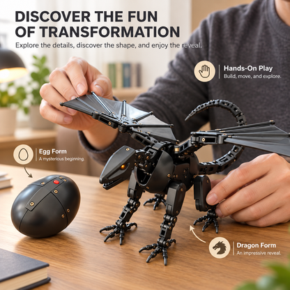 🐉This Egg Transforms Into a Dragon – 2-in-1 Mechanical Dragon Figure