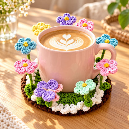 🌸50% OFF🌸Handmade Crochet Floral Coaster | Everlasting Table Art 🌸