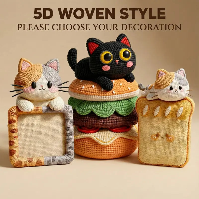 SmartWell Woven-Look Cat Scratcher Pad – Self-Adhesive Geometric Felt Furniture Protector with Bonus Toy