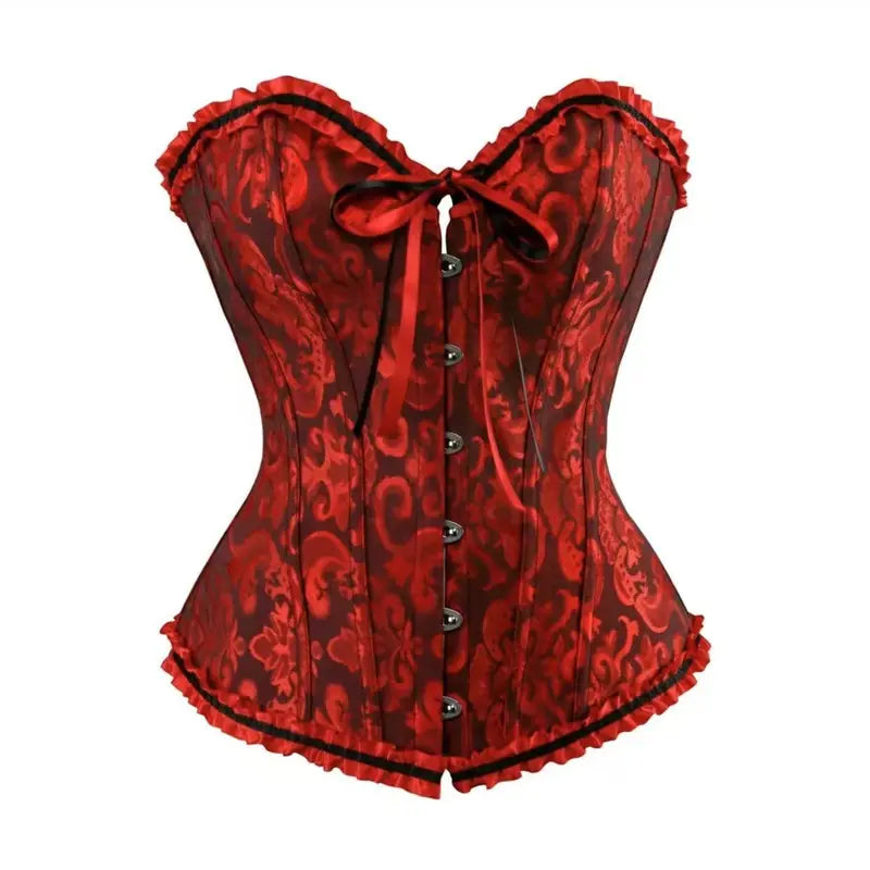 ✨✨Women’s Lace-Up Corset Bodysuit – Soft Stretch Fabric, Lace Details & Adjustable Fit