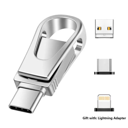 💾⚡ 3-in-1 OTG Type-C USB Flash Drive – Fast USB 3.0 Transfer for Phones & Computers 📱