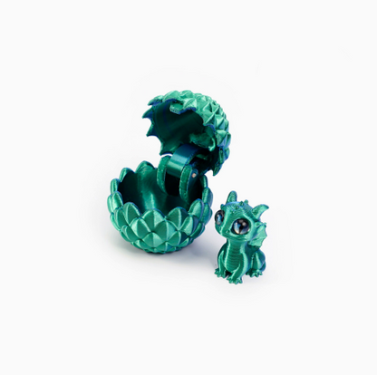 🐉🐉3D-Printed Dragon Egg & Baby Dragon Set – Colorful Opening Egg Collectible & Desk Decor