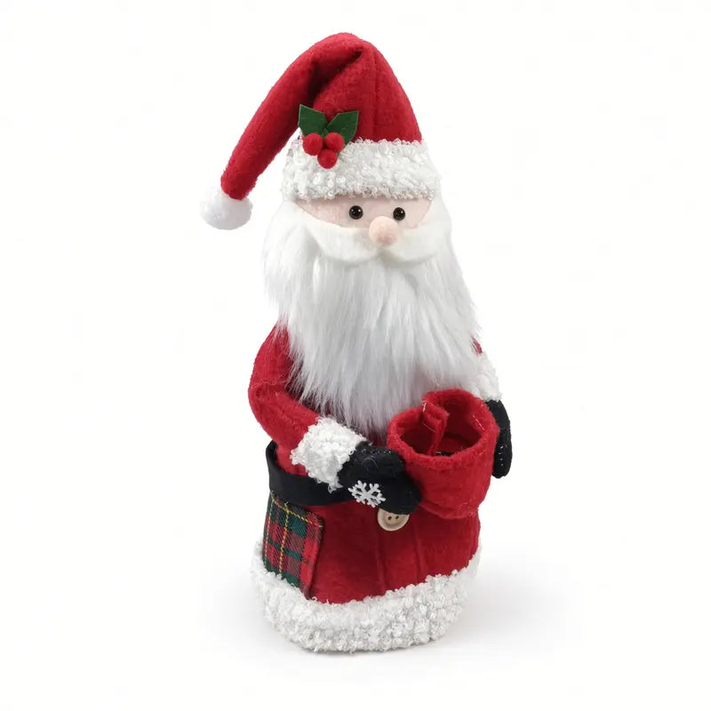 Plush Christmas Handle Huggers – Santa & Snowman Appliance Handle Covers for Festive Kitchen Decor