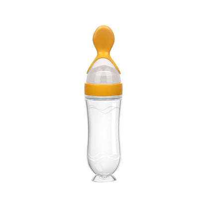 🍼 Early Bird Sale 50% OFF — Baby Food Squeeze Spoon Feeder | 2-In-1 Silicone Feeding Bottle 👶