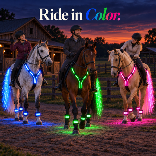 ✨49% OFF🌈🐎 Ride in Color! LED Horse Light Set – Blue, Green & Pink