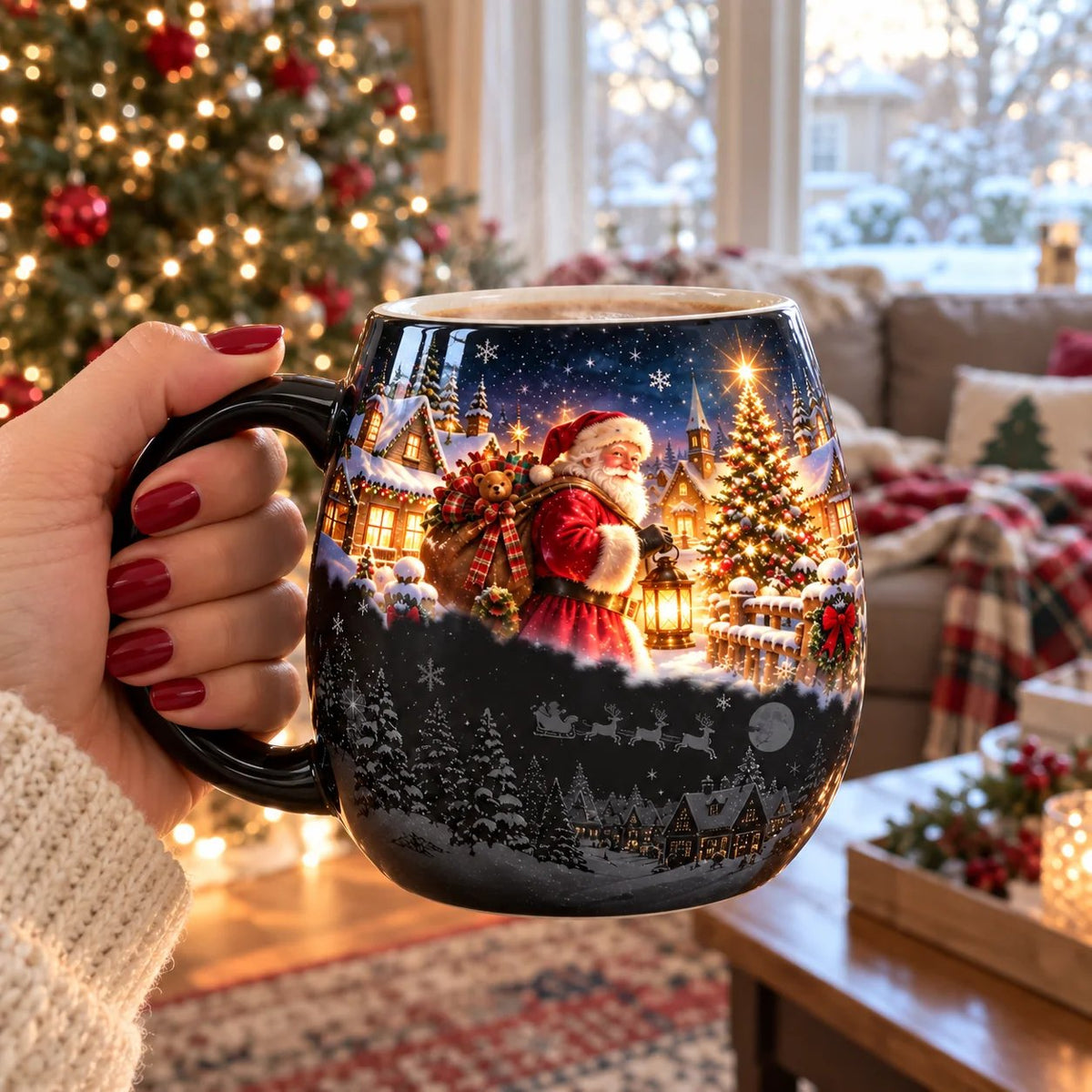 ⏳ Letzter Tag: 49 % Rabatt – 🎄 Weihnachtszauber-Tasse mit Thermo-Effekt | 350 ml Farbwechsel-Tasse „Weihnachtsdorf“ ☕