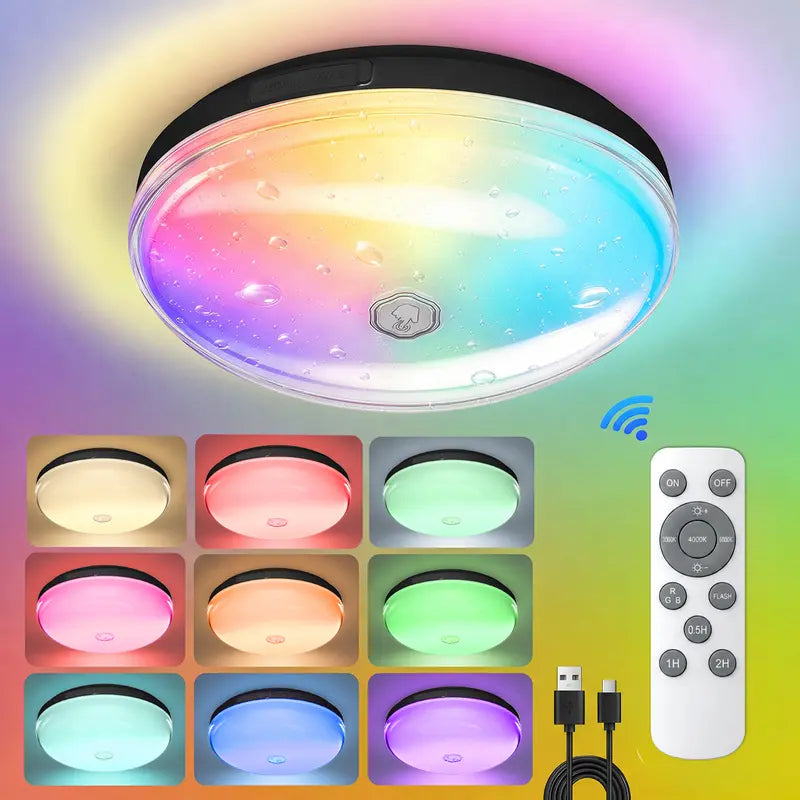 Rechargeable Motion Sensor Ceiling Light – Wireless Magnetic Mount, Remote Control & Adjustable LED Lighting