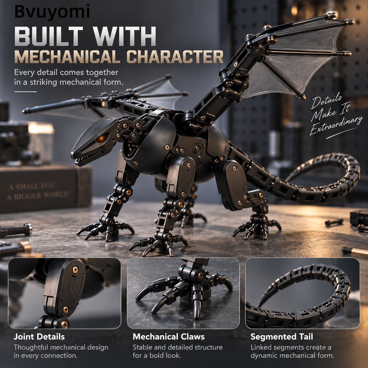 🐉This Egg Transforms Into a Dragon – 2-in-1 Mechanical Dragon Figure