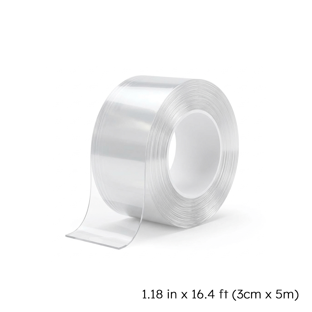 Clear window and door draft-sealing tape
