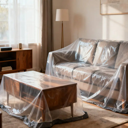 🌧️ Clear Waterproof PE Tarp – Transparent Outdoor Cover with Metal Grommets 🏕️