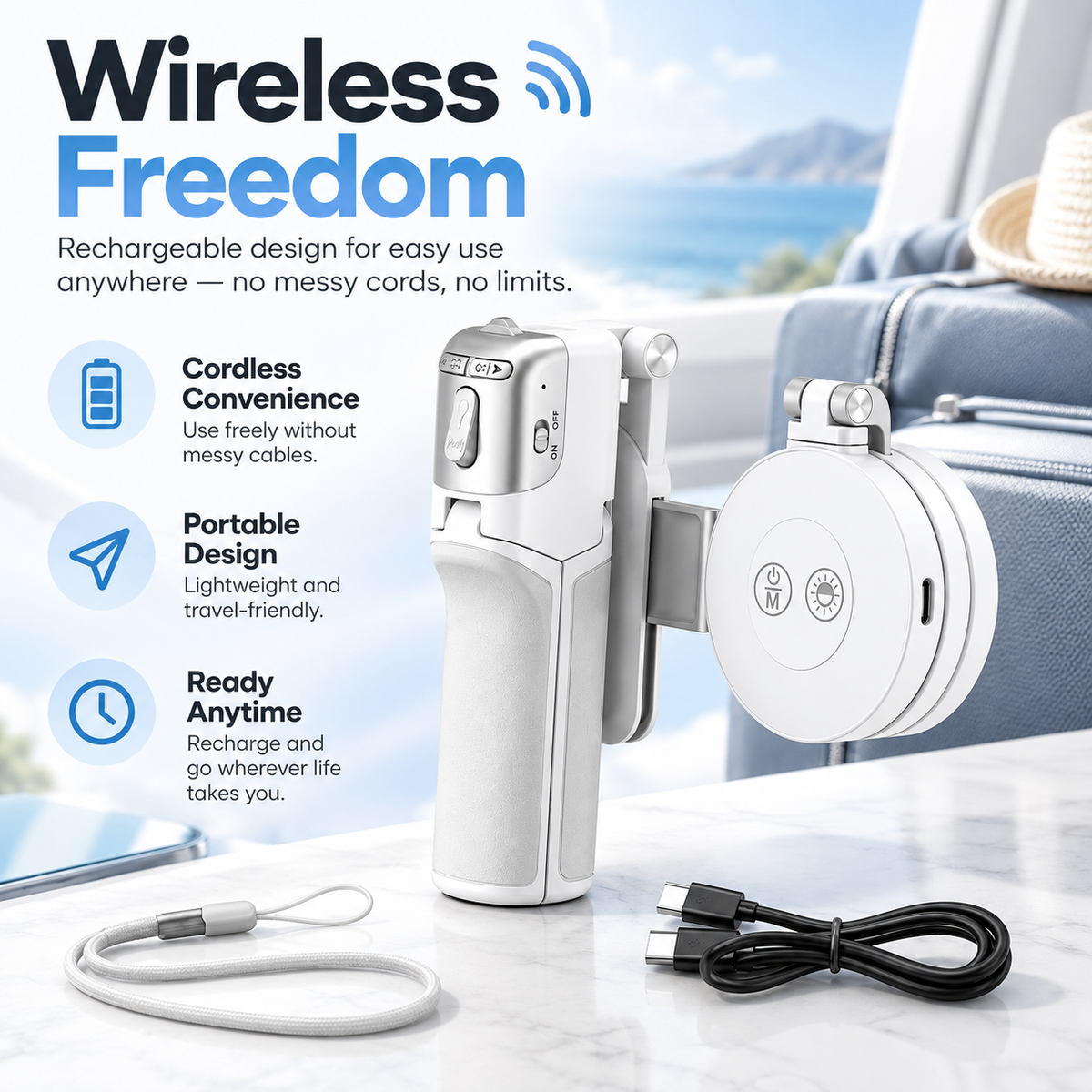 📸 Zoomable Magnetic Palm Grip | Selfie Stick & Tripod