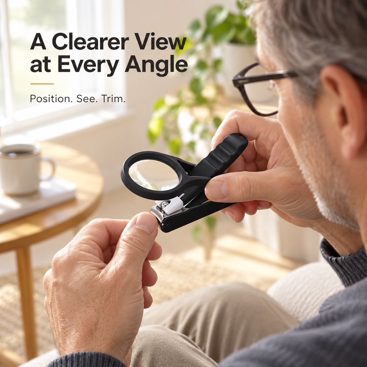 🔥Buy 1 Get 1 Free- Large Household Anti-Splash Nail Clippers with Magnifying Glass