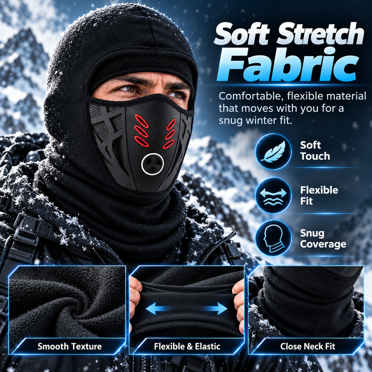 Winter Cycling Balaclava – Warm Breathable Full-Face Ski Mask