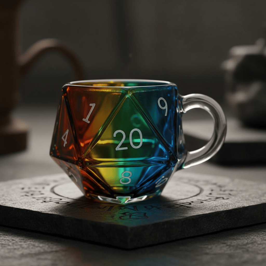 D20 Dice Glass Mug