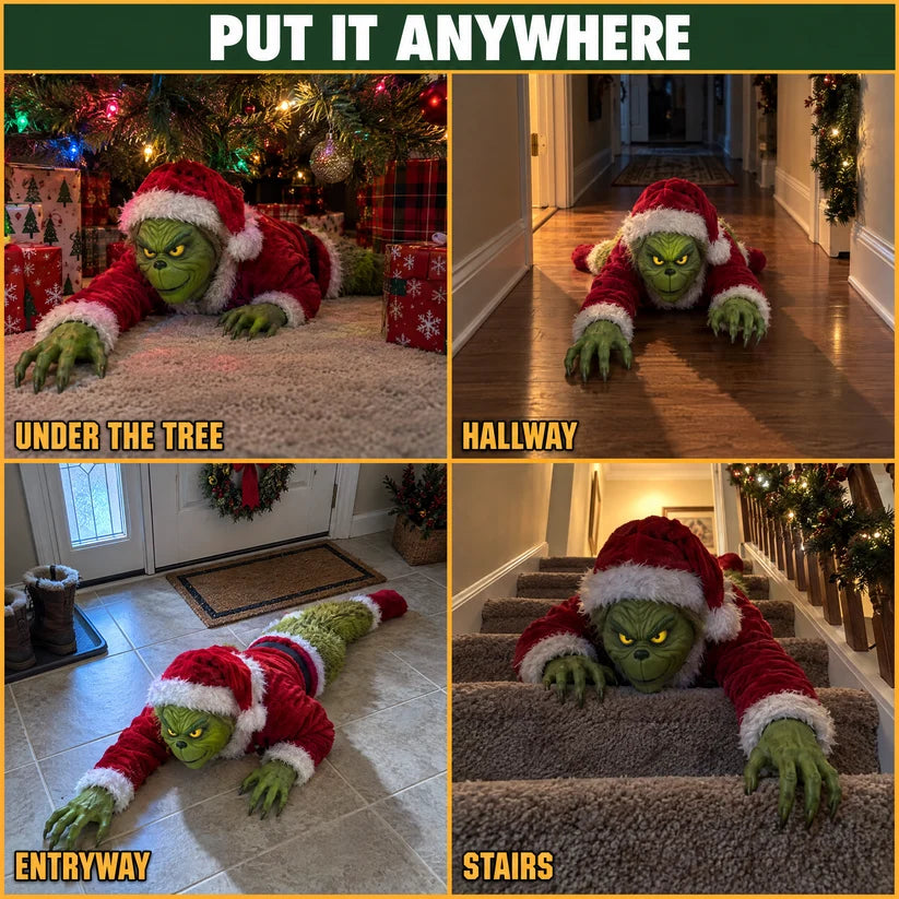 🎄 Animated Crawling Holiday Grump – Moving Christmas Prank Decoration