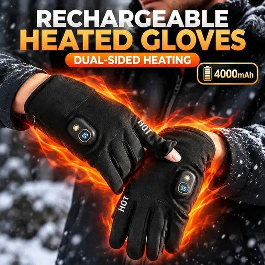 Rechargeable Heated Gloves – 5 Levels, Touchscreen & 2000mAh Battery