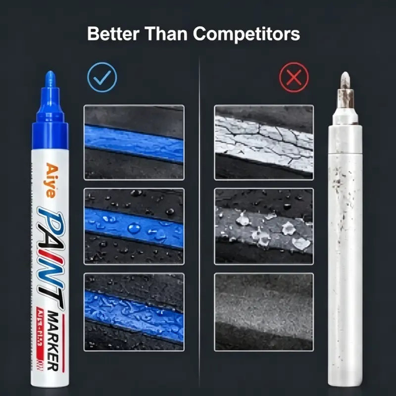 Automotive Tire Paint Markers | 8 Color Waterproof Tire Lettering Pens
