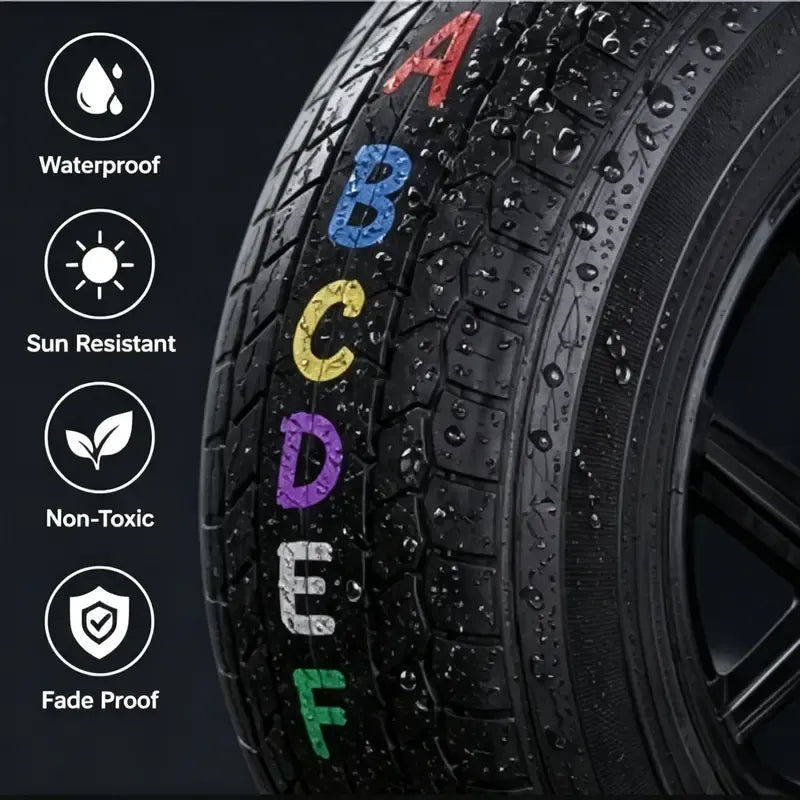 Automotive Tire Paint Markers | 8 Color Waterproof Tire Lettering Pens