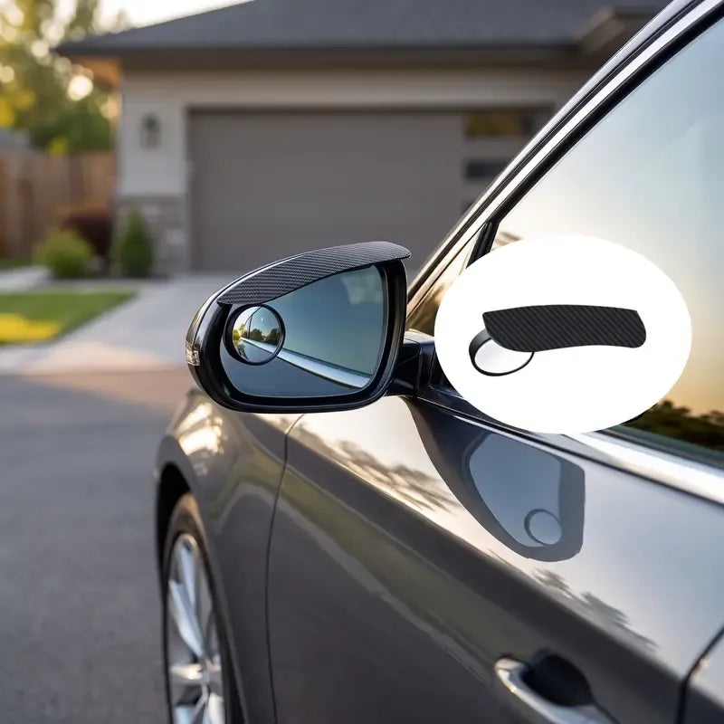 2 PCS Car Rearview Mirror Rain Visors – 360° Blind Spot Rain Guards