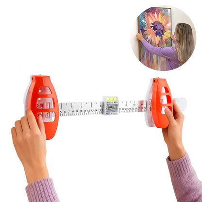Professional Picture Hanging Tool with Level & Ruler | Inch/cm Frame Alignment Kit for Drywall & Wood Walls