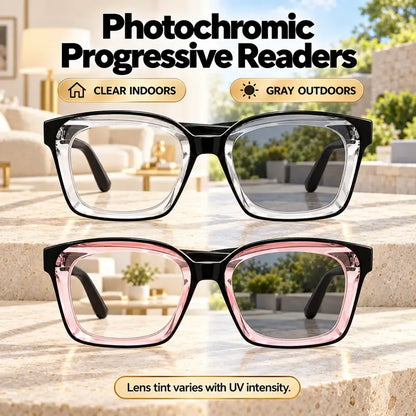 Progressive Photochromic Reading Glasses – Blue Light Filtering for Men & Women