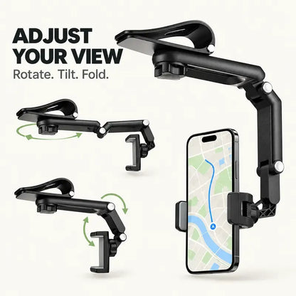 🚗📱Car Phone Mount – Long Adjustable Arm 360° Rotation & Secure Anti-Scratch Clamp 🎥