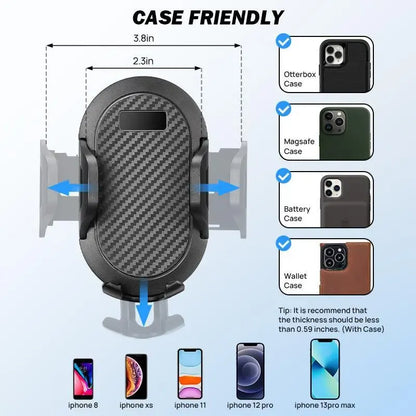 Car Cup Holder Phone Mount – Long Arm 360° Rotation & Adjustable Stand