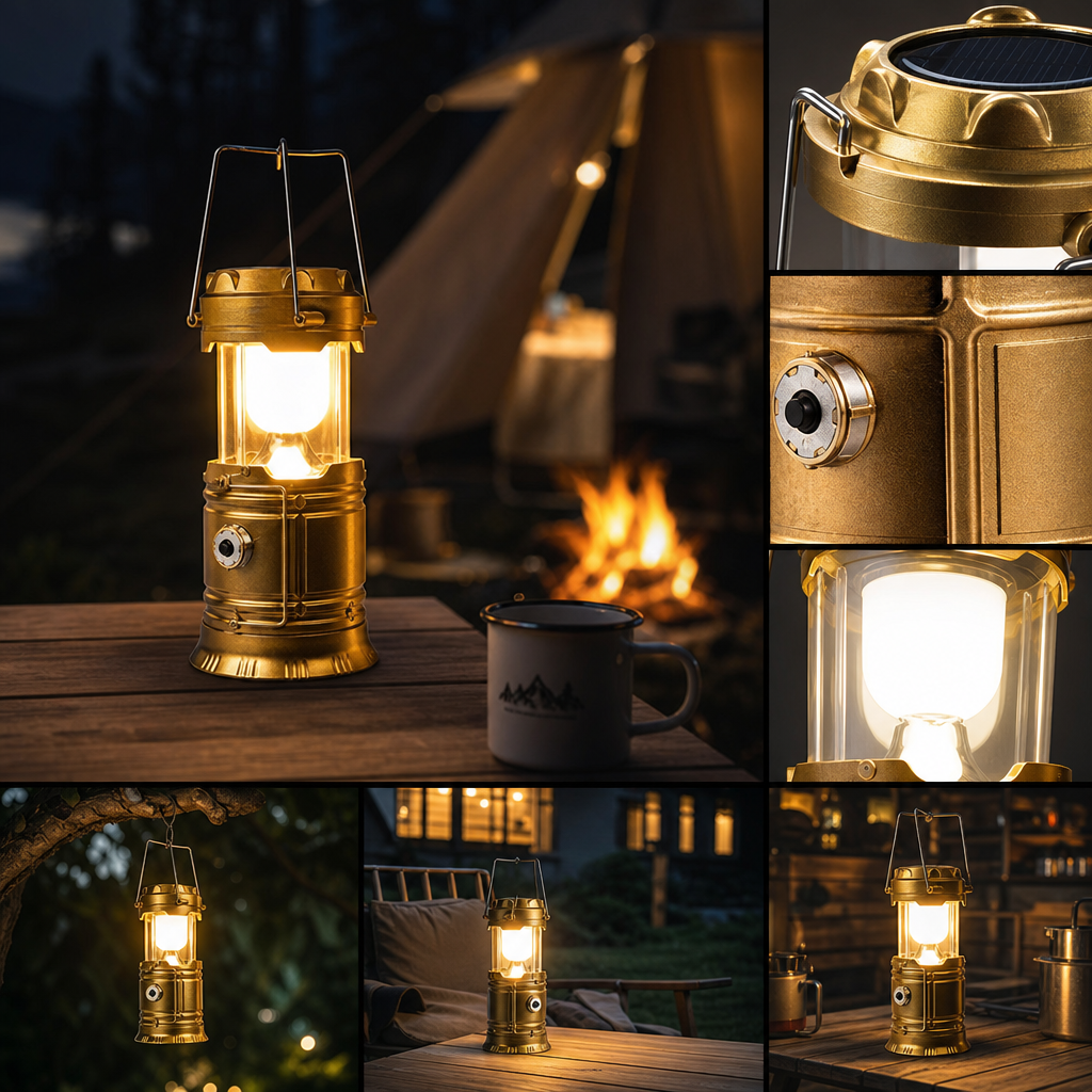⏰Careluxpro Solar-powered retractable camping lantern⛺️⛺️