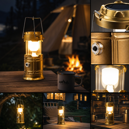 ⏰Careluxpro Solar-powered retractable camping lantern⛺️⛺️