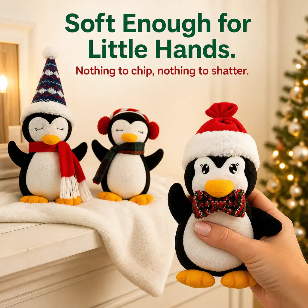 The Penguin Slide - Light-Up Banister Garland