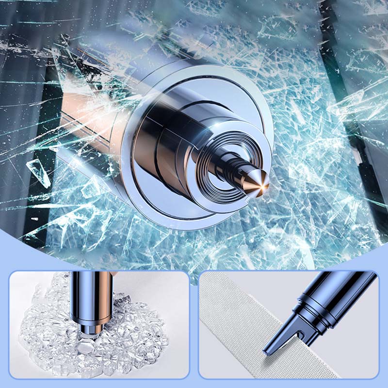 🚙Emergency Car Window Breaker & Seatbelt Cutter – 2-in-1 escape tool. Tungsten steel head shatters glass, hidden cutter slices belts. Compact keychain size for every car! 🔨✅
