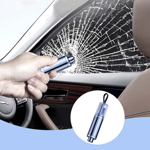 🚙Emergency Car Window Breaker & Seatbelt Cutter – 2-in-1 escape tool. Tungsten steel head shatters glass, hidden cutter slices belts. Compact keychain size for every car! 🔨✅