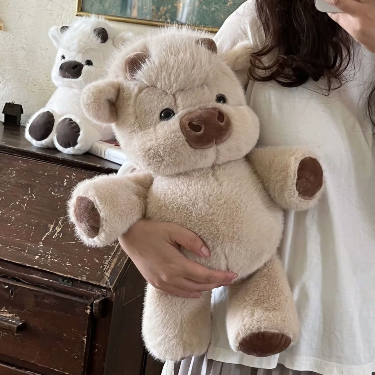 🐮 Highland Cow Soft Toy – 45cm fluffy plush, cloud-soft & cuddle-approved. Perfect gift for kids! 🎁💚
