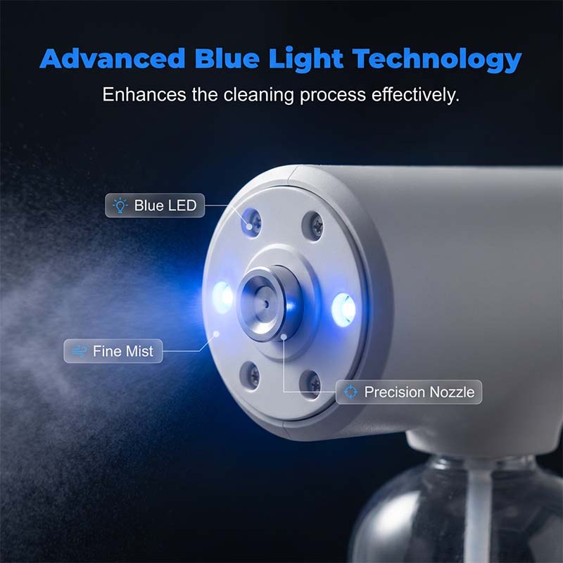 🦠 50% OFF NOW! 🚫💧 Cordless Nano Atomizer – Touchless Disinfecting with Blue Light for Home, Office & Car 🏠