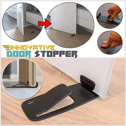 4-Pack Door Stopper Protector –  No-drill, residue-free & holds doors open. Safe & simple – stock up & save! 🏠✅