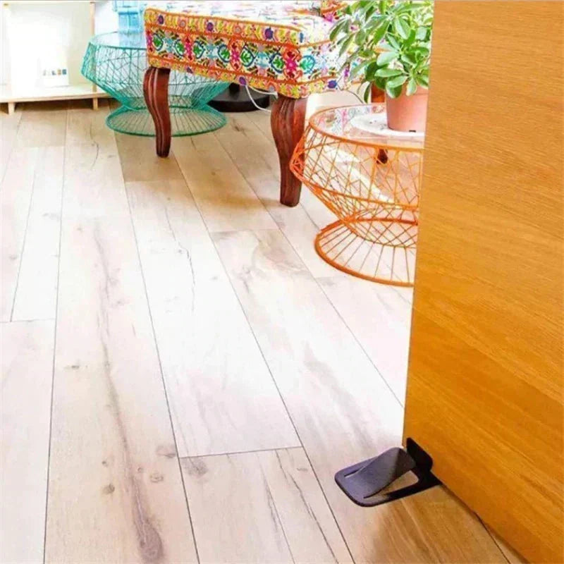 4-Pack Door Stopper Protector –  No-drill, residue-free & holds doors open. Safe & simple – stock up & save! 🏠✅