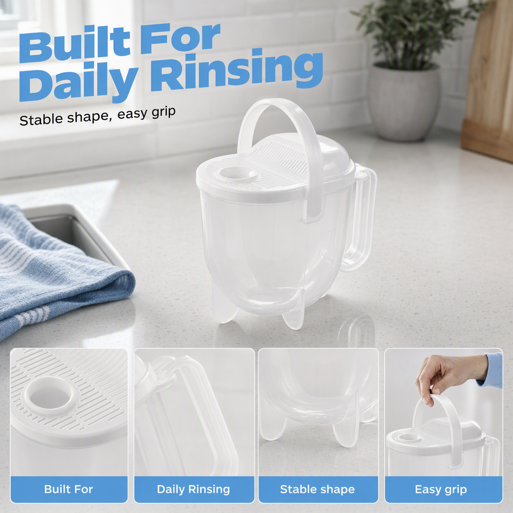 📢⏰ 50% OFF – Hands-Free Rice Washer with Strainer 🍚✨