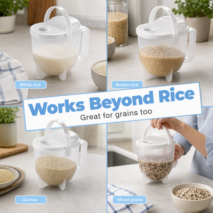 📢⏰ 50% OFF – Hands-Free Rice Washer with Strainer 🍚✨