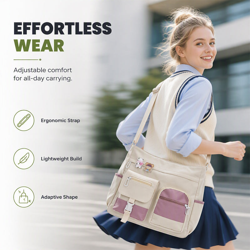 👜 HALF PRICE — TODAY ONLY! ✨ Large Capacity Multi-Pocket Canvas Tote Bag – Retro Style, Roomy & Organized 🎒 Laptop-Friendly, Lightweight & Comfortable 🏫 Perfect for School, Commuting & Shopping 🛍️