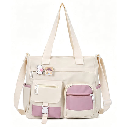 👜 HALF PRICE — TODAY ONLY! ✨ Large Capacity Multi-Pocket Canvas Tote Bag – Retro Style, Roomy & Organized 🎒 Laptop-Friendly, Lightweight & Comfortable 🏫 Perfect for School, Commuting & Shopping 🛍️