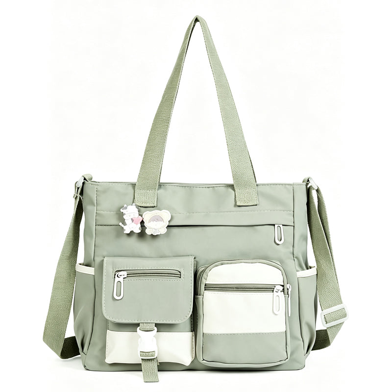 👜 HALF PRICE — TODAY ONLY! ✨ Large Capacity Multi-Pocket Canvas Tote Bag – Retro Style, Roomy & Organized 🎒 Laptop-Friendly, Lightweight & Comfortable 🏫 Perfect for School, Commuting & Shopping 🛍️