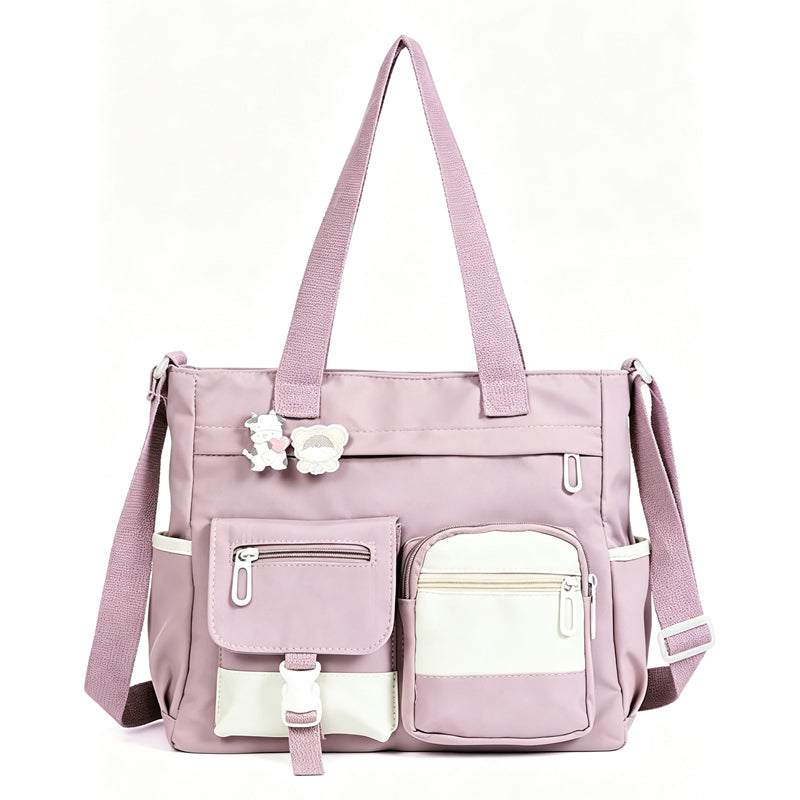 👜 HALF PRICE — TODAY ONLY! ✨ Large Capacity Multi-Pocket Canvas Tote Bag – Retro Style, Roomy & Organized 🎒 Laptop-Friendly, Lightweight & Comfortable 🏫 Perfect for School, Commuting & Shopping 🛍️