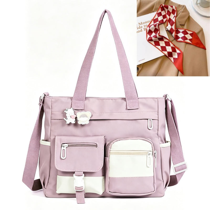 👜 HALF PRICE — TODAY ONLY! ✨ Large Capacity Multi-Pocket Canvas Tote Bag – Retro Style, Roomy & Organized 🎒 Laptop-Friendly, Lightweight & Comfortable 🏫 Perfect for School, Commuting & Shopping 🛍️