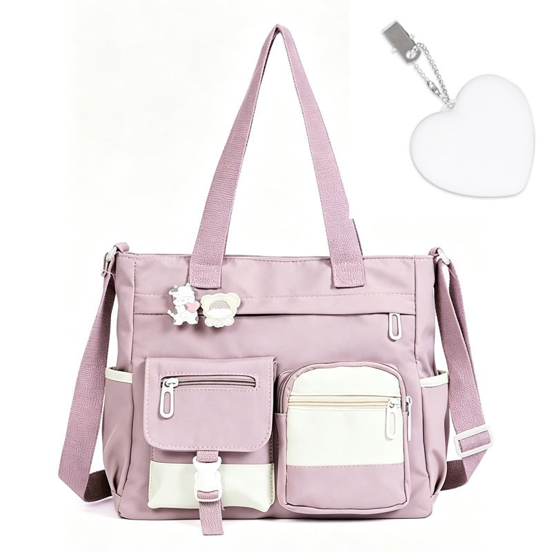 👜 HALF PRICE — TODAY ONLY! ✨ Large Capacity Multi-Pocket Canvas Tote Bag – Retro Style, Roomy & Organized 🎒 Laptop-Friendly, Lightweight & Comfortable 🏫 Perfect for School, Commuting & Shopping 🛍️