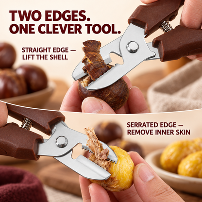 2-in-1 Chestnut Shear – Dual-Edge, Labor-Saving, Safe