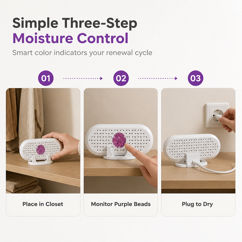 ⏳🔥LIMITED-TIME 50% OFF! ⏰Livecheste™ Mini Reusable Household Dehumidifier.