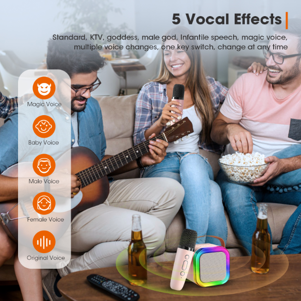 🎁Christmas Special 💥 Only £8.99✨🎵Mini Karaoke Machine for Kids with Wireless Microphones
