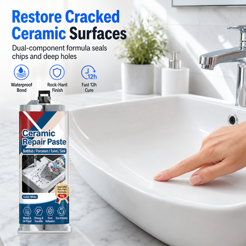 ⏳🔥LIMITED-TIME 49% OFF! 🛠️ Quick-Drying Ceramic Tile Repair Paste – Crack & Chip Filler