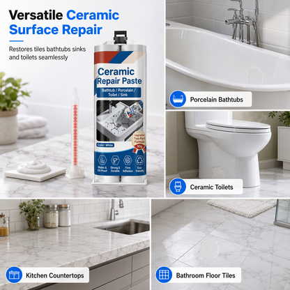 ⏳🔥LIMITED-TIME 49% OFF! 🛠️ Quick-Drying Ceramic Tile Repair Paste – Crack & Chip Filler