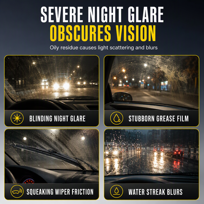 🎁2026 New Arrivals 50% OFF💥Car Glass Oil Film Remover Spray Powerful Windshield Decontamination and Bug Residue Cleaner for Clear Driving Vision